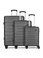 Worldpack New York 2.0 4 hjul Kuffert 3-delt - black-metallic Worldpack New York 2.0 4 hjul Kuffert 3-delt