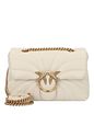 PINKO Love Puff Skuldertaske Læder 23 cm - bianco seta PINKO Love Puff Skuldertaske Læder 23 cm