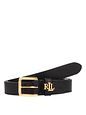 Lauren Ralph Lauren Logo Bælte Læder - black Lauren Ralph Lauren Logo Bælte Læder