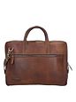 Plevier Vintage London Maletín Bloqueo RFID Piel natural 41 cm Compartimento para el portátil