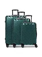 Redolz Essentials 18 2.0 4 ruedas Set de maletas 3 piezas Con asa expansible - metallic-green shiny Redolz Essentials 18 2.0 4 ruedas Set de maletas 3 piezas Con asa expansible
