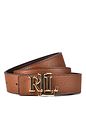 Lauren Ralph Lauren Vendbart bælte Læder - lauren tan dark brown Lauren Ralph Lauren Vendbart bælte Læder