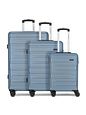 Worldpack New York 2.0 4 hjul Kuffert 3-delt - blue-metallic Worldpack New York 2.0 4 hjul Kuffert 3-delt