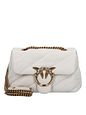 PINKO Love Puff Skuldertaske Læder 21 cm - white PINKO Love Puff Skuldertaske Læder 21 cm