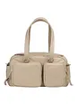 DuDu Pocket Skuldertaske Læder 33 cm - grigio sabbia DuDu Pocket Skuldertaske Læder 33 cm