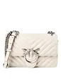 PINKO Love One Crossbody-laukku Nahka 21 cm - bianco seta-old silver PINKO Love One Crossbody-laukku Nahka 21 cm