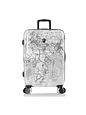 Heys Black Camo 4 hjul Trolley M 66 cm med strækfold - black-white world map Heys Black Camo 4 hjul Trolley M 66 cm med strækfold