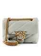 PINKO Love Puff Skuldertaske Læder 21 cm - grigio gold PINKO Love Puff Skuldertaske Læder 21 cm