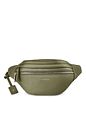 Lazarotti Bologna læder bæltetaske med dobbelt lynlås, crossbody-taske i læder, 25 cm