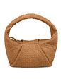 LES VISIONNAIRES Greta weave Borsetta Vera Pelle 37 cm - golden brown LES VISIONNAIRES Greta weave Borsetta Vera Pelle 37 cm