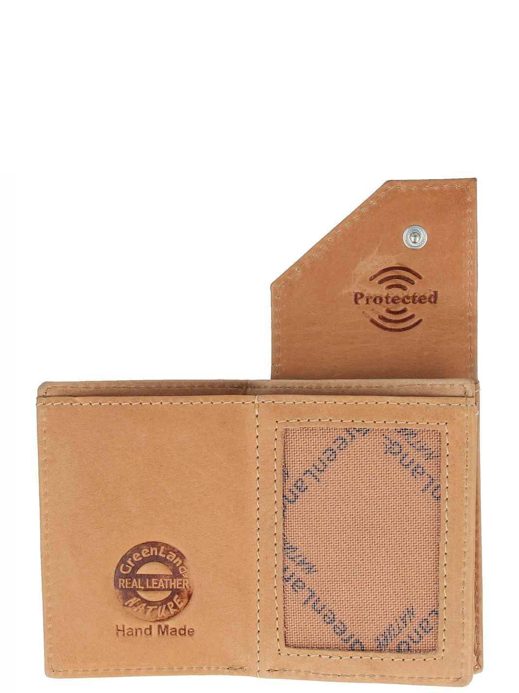 Greenland Nature Portafoglio Protezione RFID Vera Pelle 10 cm Greenland Nature Portafoglio Protezione RFID Vera Pelle 10 cm