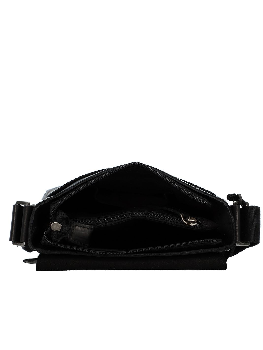 Greenburry Pure Black Borsa a tracolla Vera Pelle 20 cm Greenburry Pure Black Borsa a tracolla Vera Pelle 20 cm