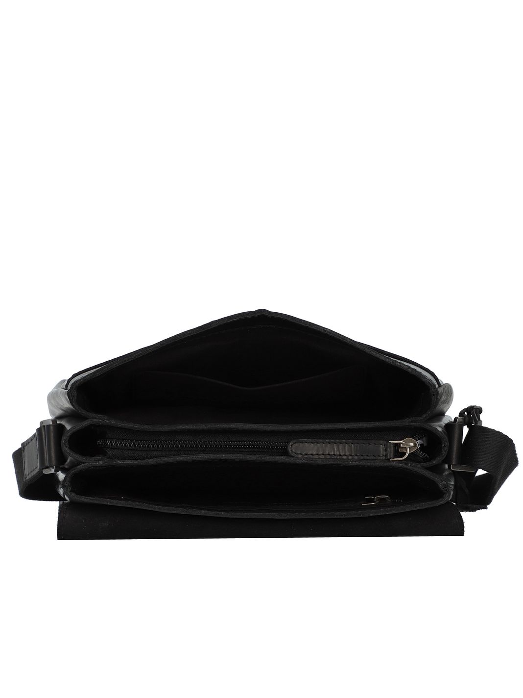 Greenburry Pure Black Borsa a tracolla Vera Pelle 25 cm Greenburry Pure Black Borsa a tracolla Vera Pelle 25 cm