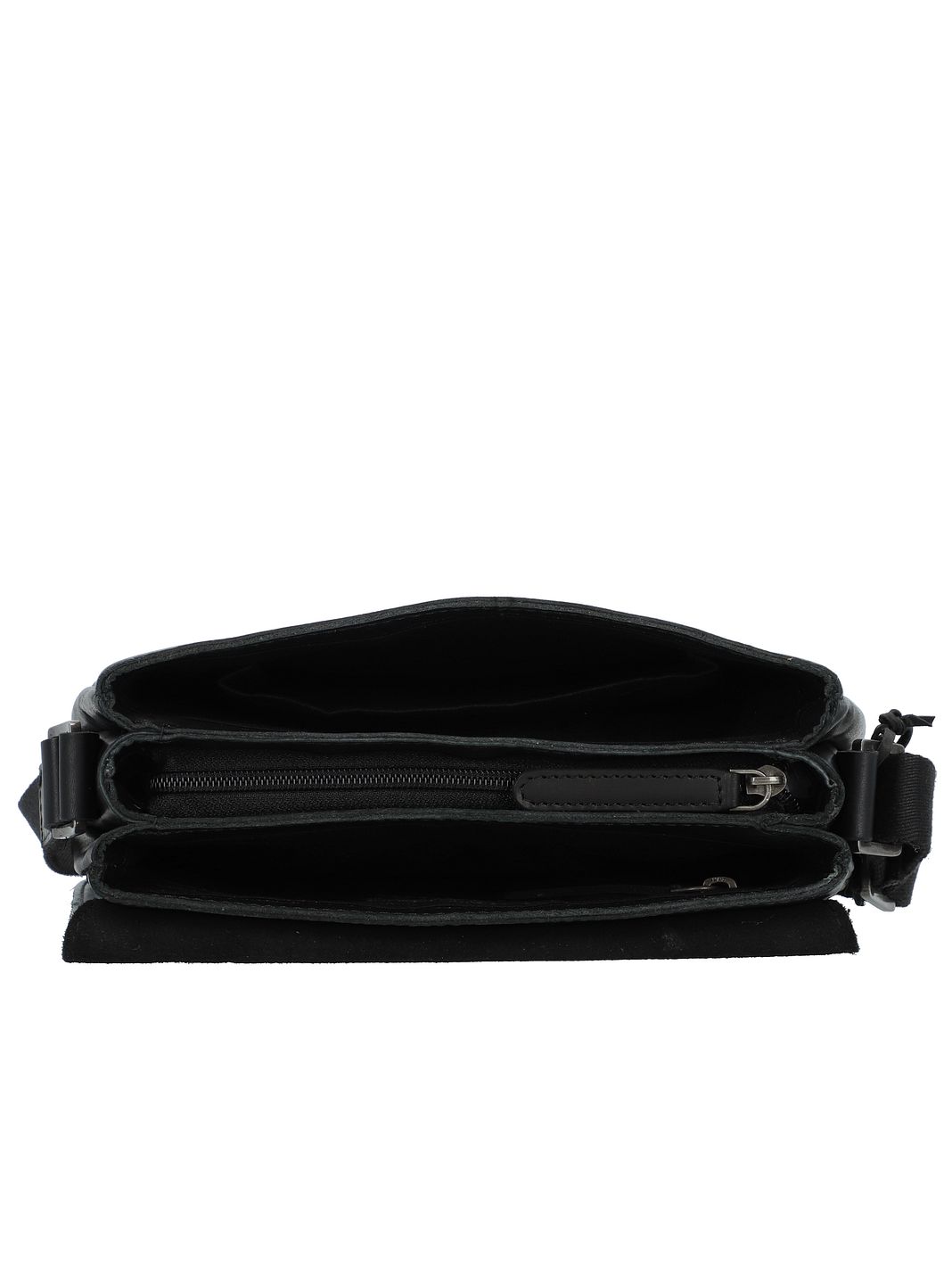 Greenburry Pure Black Crossbody taske Læder 23 cm