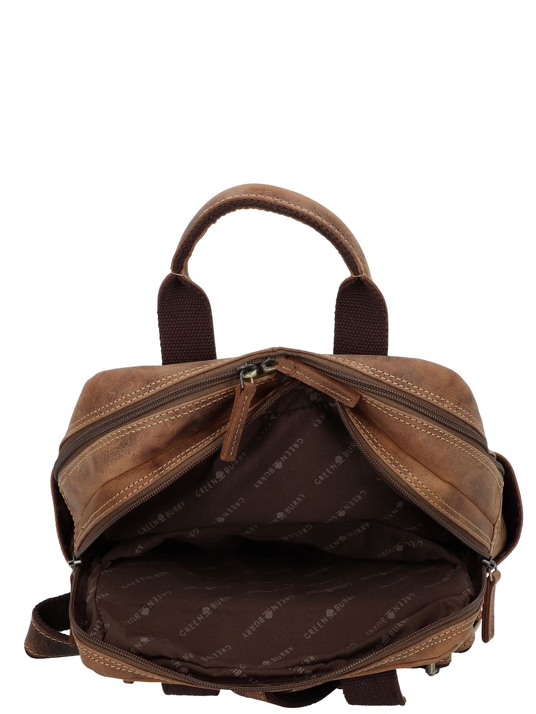 Greenburry Vintage Zaino da giorno Vera Pelle 31 cm