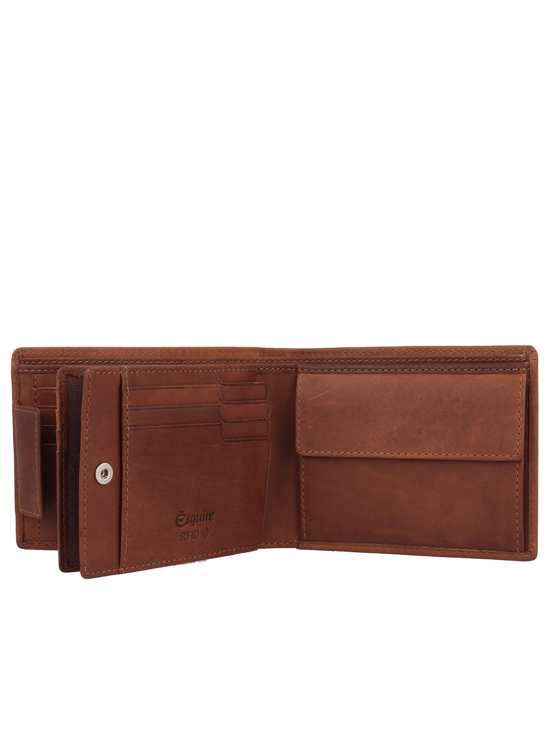Esquire Dallas Portafoglio Protezione RFID Vera Pelle 13.5 cm