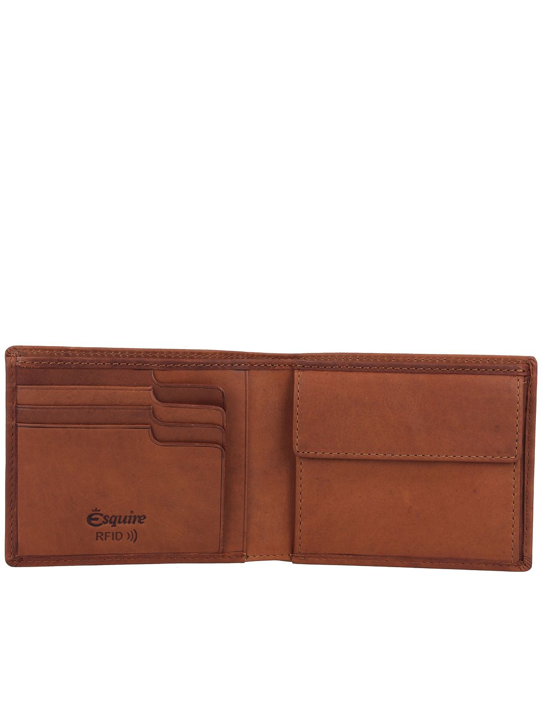 Esquire Dallas Portafoglio Protezione RFID Vera Pelle 12 cm
