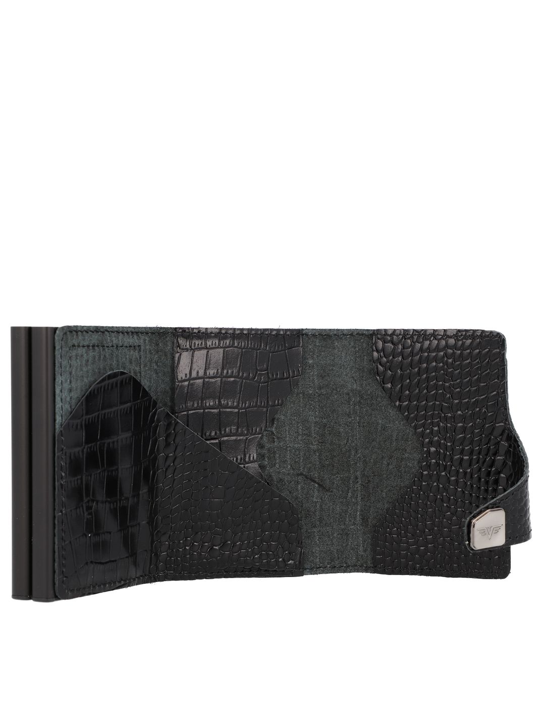 Tru Virtu Click & Slide Custodia per carta di credito Protezione RFID Vera Pelle 6.5 cm