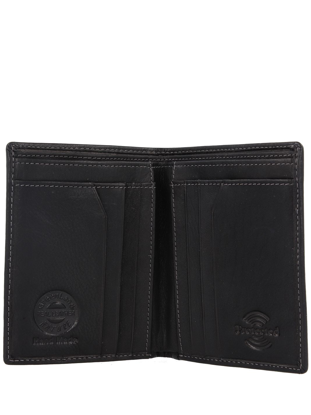 Greenland Nature Black Nappa Portafoglio Protezione RFID Vera Pelle 12.5 cm Greenland Nature Black Nappa Portafoglio Protezione RFID Vera Pelle 12.5 cm
