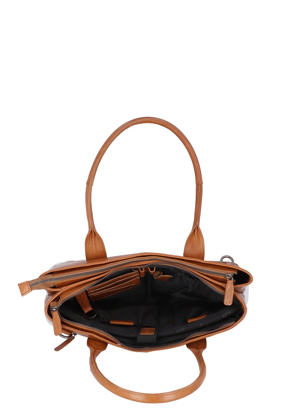 Plevier Rock Amber Bolsa de hombro Piel natural 43 cm Compartimento para el portátil