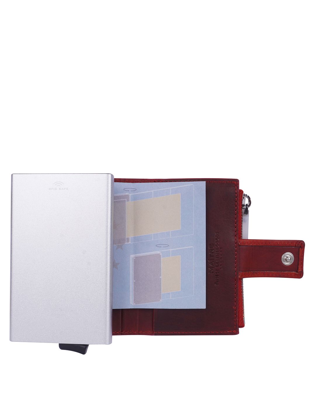 Maître Birkenfeld C-Four Custodia per carta di credito Protezione RFID Vera Pelle 10 cm