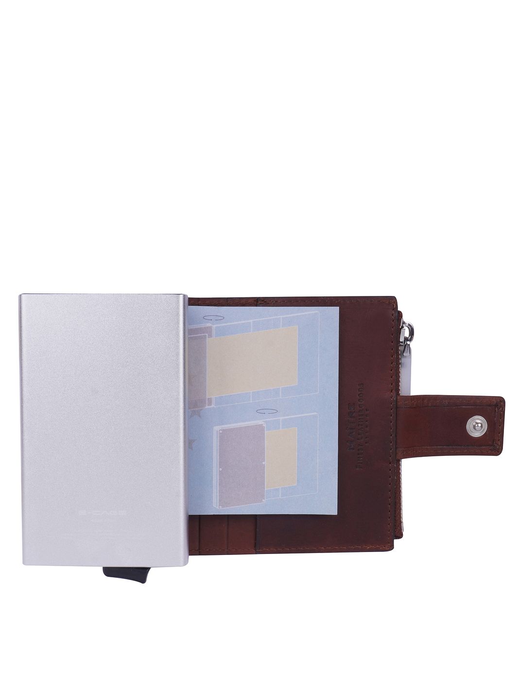 Maître Birkenfeld C-Four Custodia per carta di credito Protezione RFID Vera Pelle 10 cm