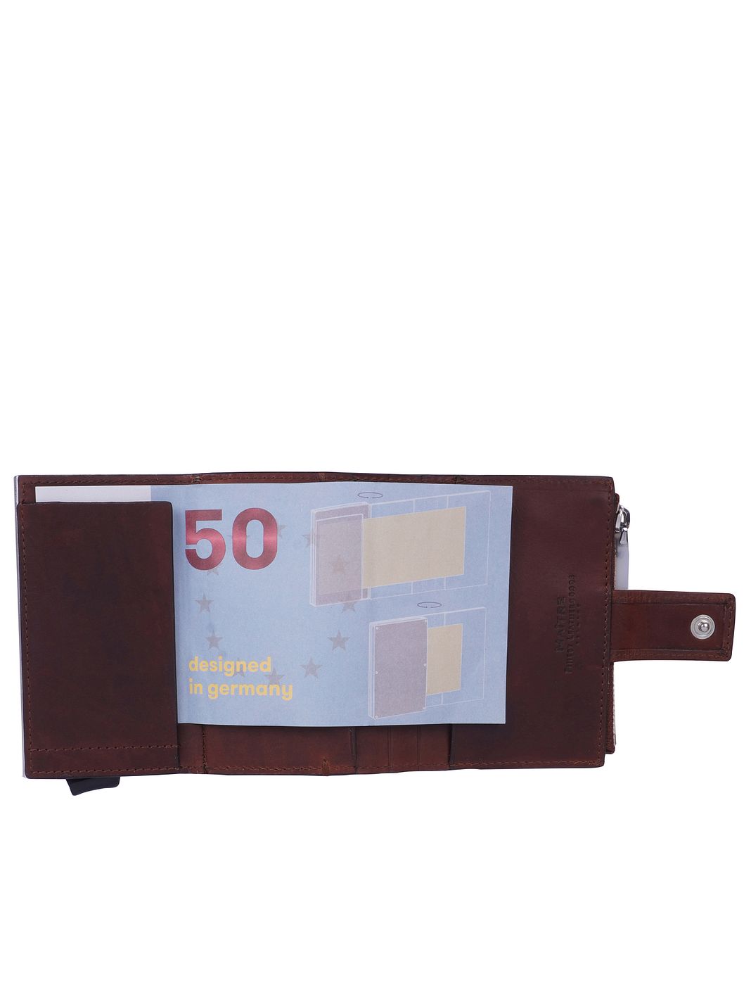 Maître Birkenfeld C-Four Custodia per carta di credito Protezione RFID Vera Pelle 10 cm