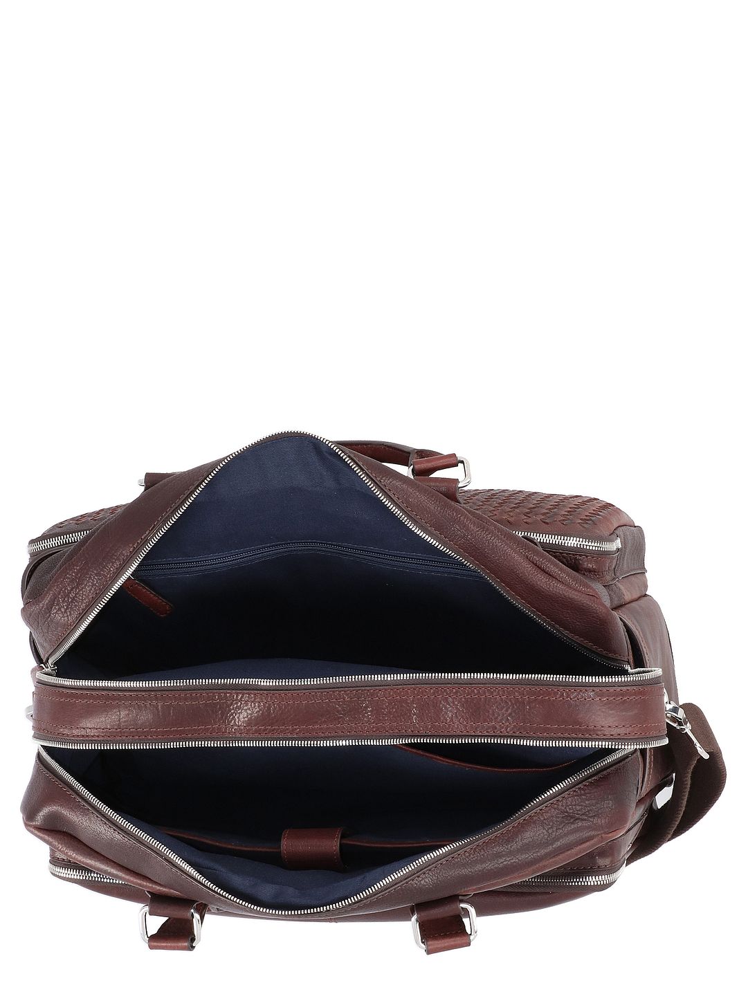 bugatti Woven Valigetta Vera Pelle 48 cm bugatti Woven Valigetta Vera Pelle 48 cm