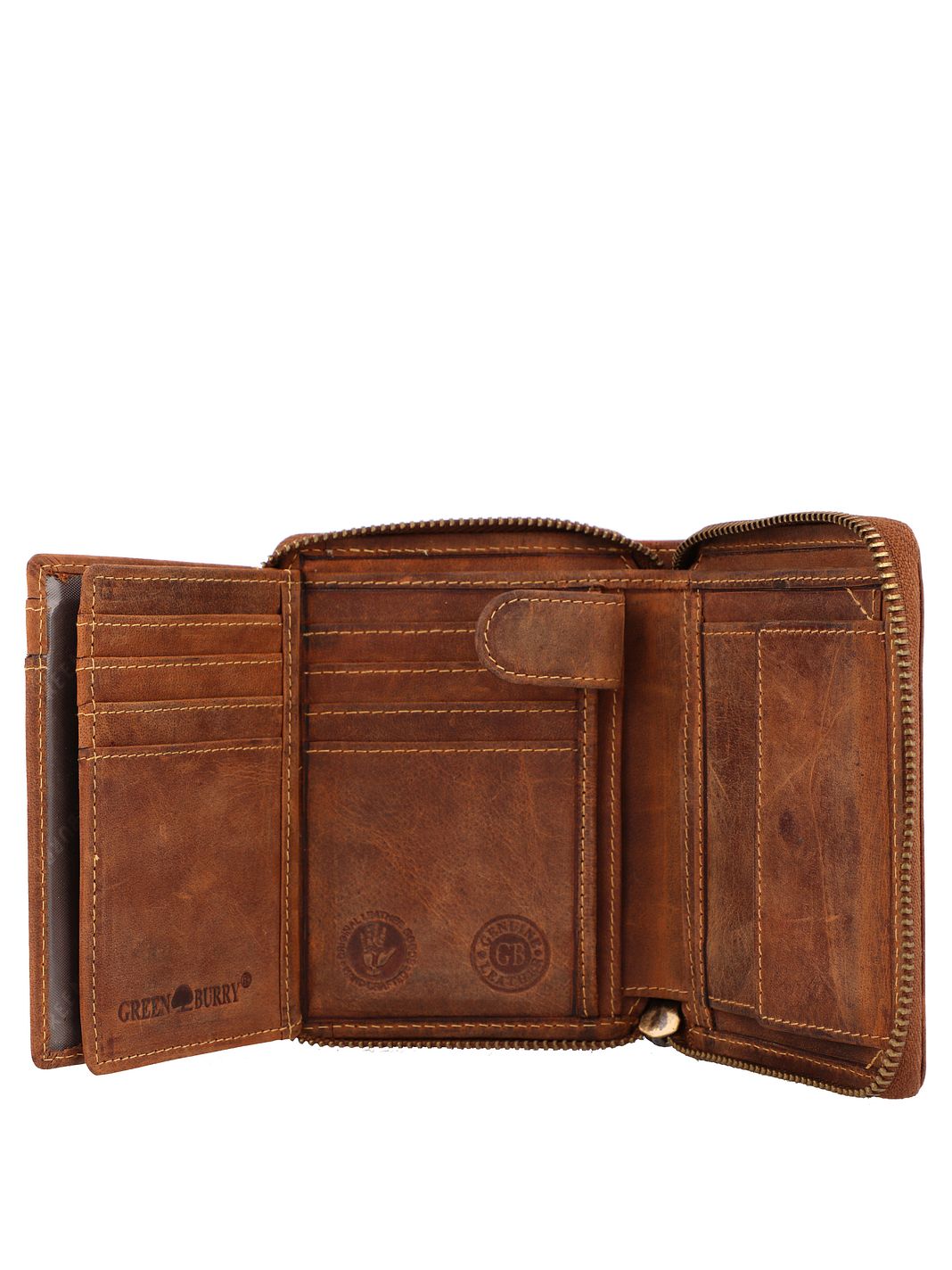 Greenburry Vintage Portafoglio Vera Pelle 12.5 cm