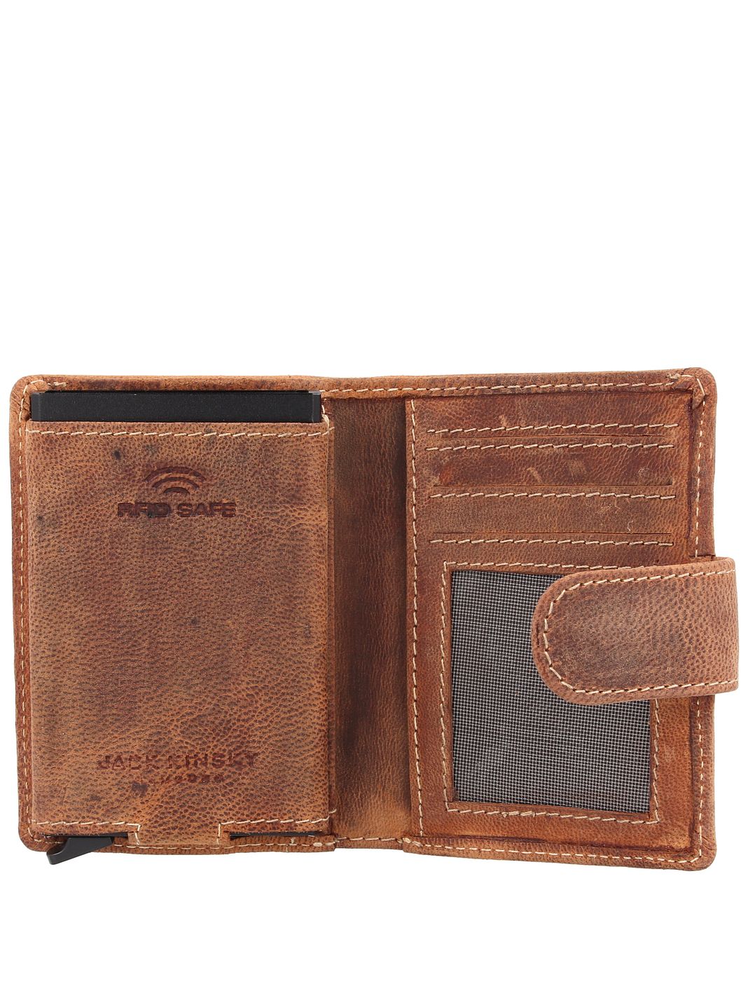 Jack Kinsky Baltimore Custodia per carta di credito Protezione RFID Vera Pelle 11 cm Jack Kinsky Baltimore Custodia per carta di credito Protezione RFID Vera Pelle 11 cm