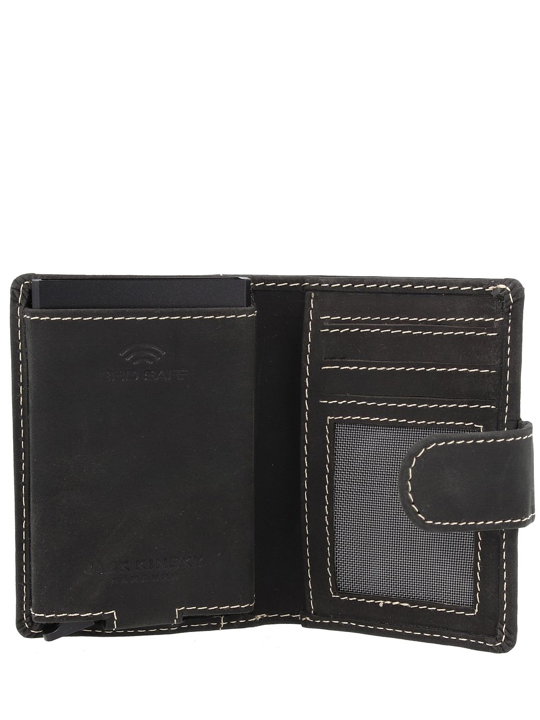 Jack Kinsky Baltimore Custodia per carta di credito Protezione RFID Vera Pelle 11 cm Jack Kinsky Baltimore Custodia per carta di credito Protezione RFID Vera Pelle 11 cm