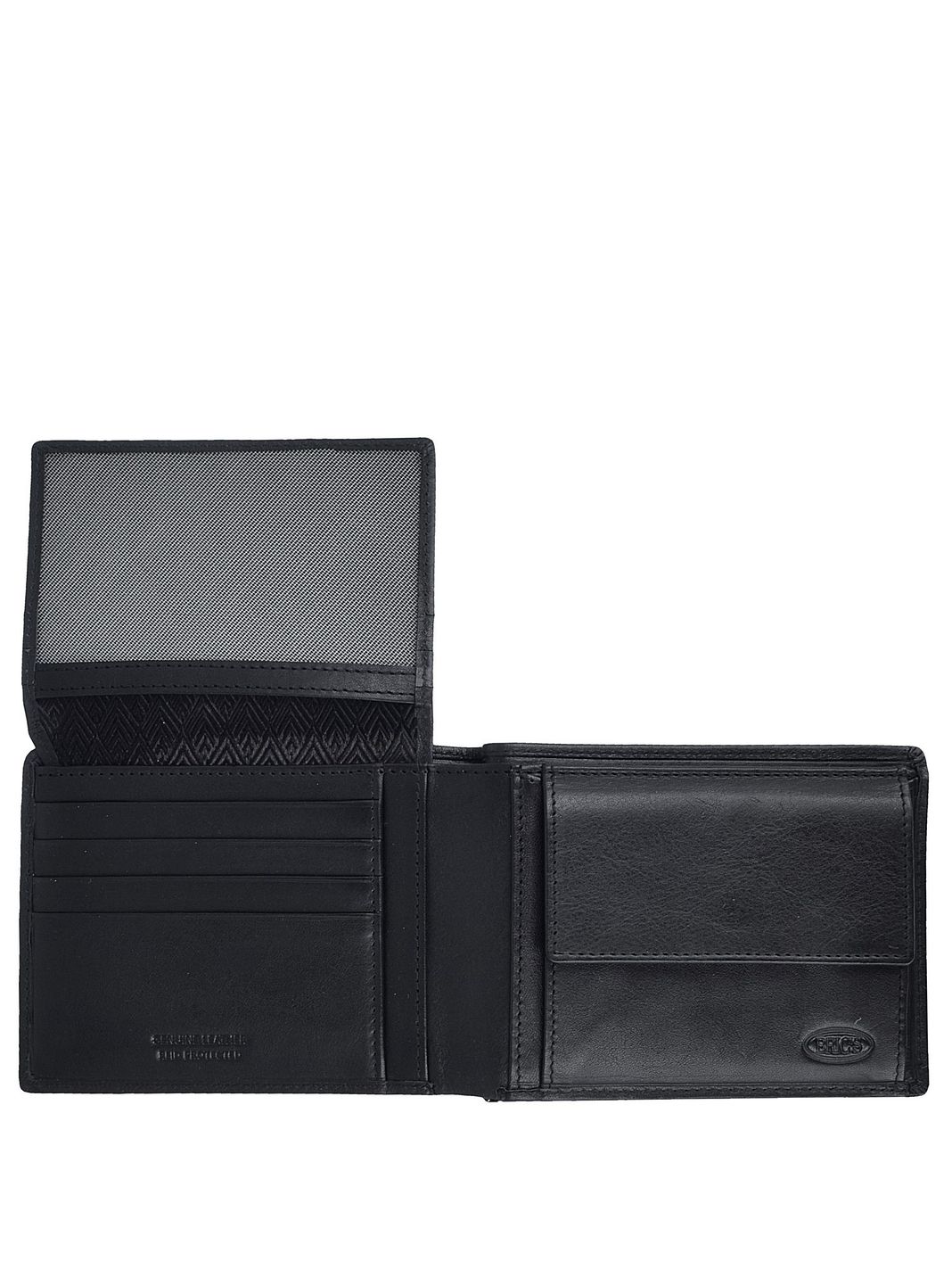 Bric's Monte Rosa Portafoglio Protezione RFID Vera Pelle 12.5 cm