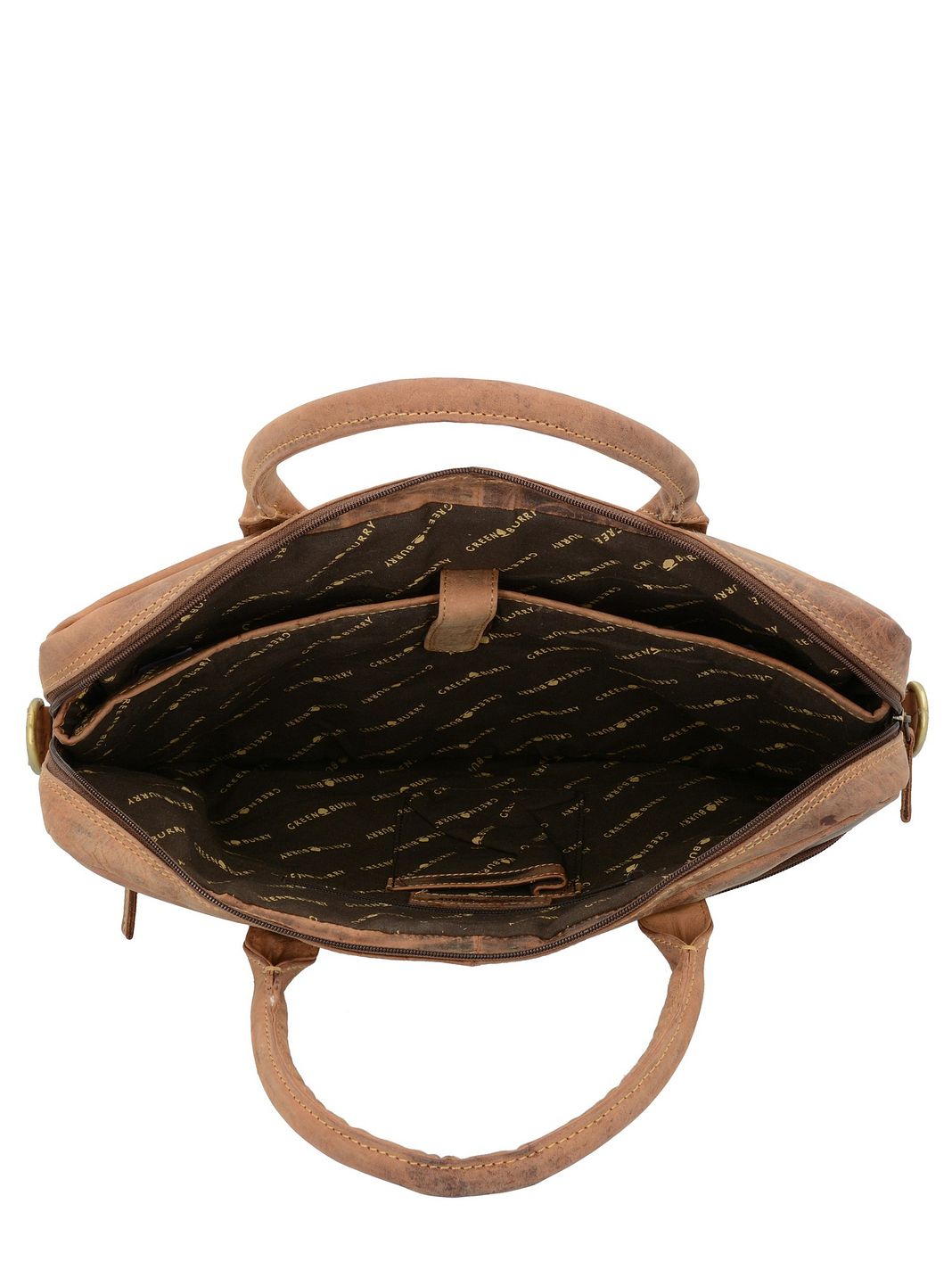 Greenburry Vintage Valigetta Vera Pelle 41 cm Vano porta PC