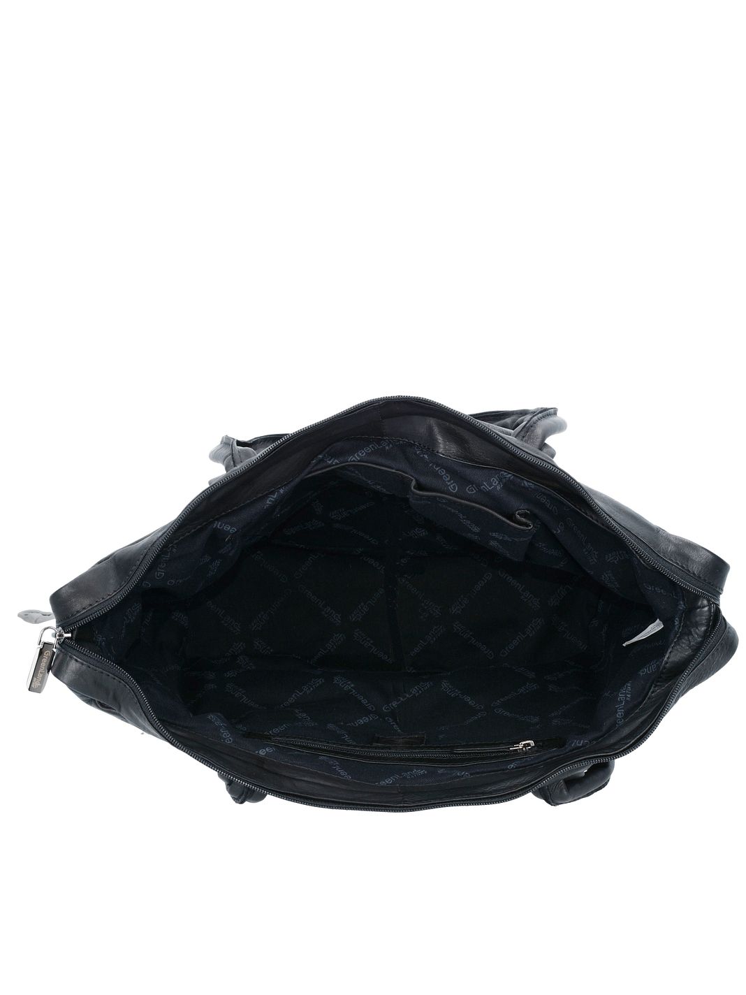Greenland Nature Black Nappa Borsa shopper Vera Pelle 33 cm Greenland Nature Black Nappa Borsa shopper Vera Pelle 33 cm