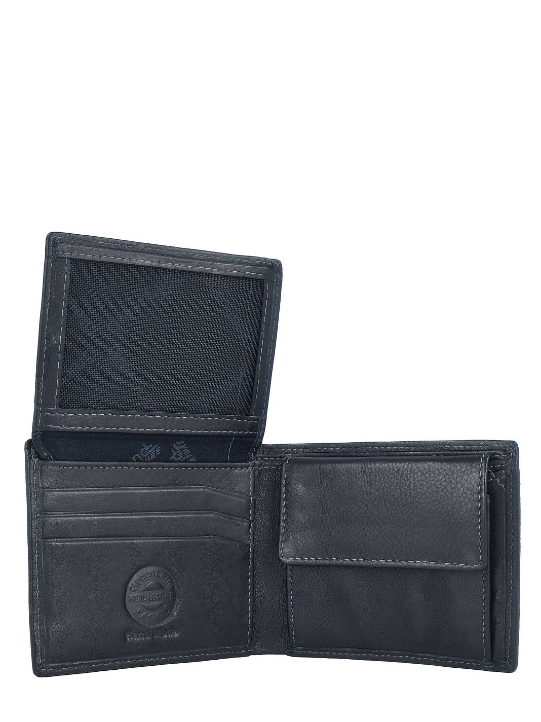 Greenland Nature Black Nappa Portafoglio Protezione RFID Vera Pelle 11 cm Greenland Nature Black Nappa Portafoglio Protezione RFID Vera Pelle 11 cm