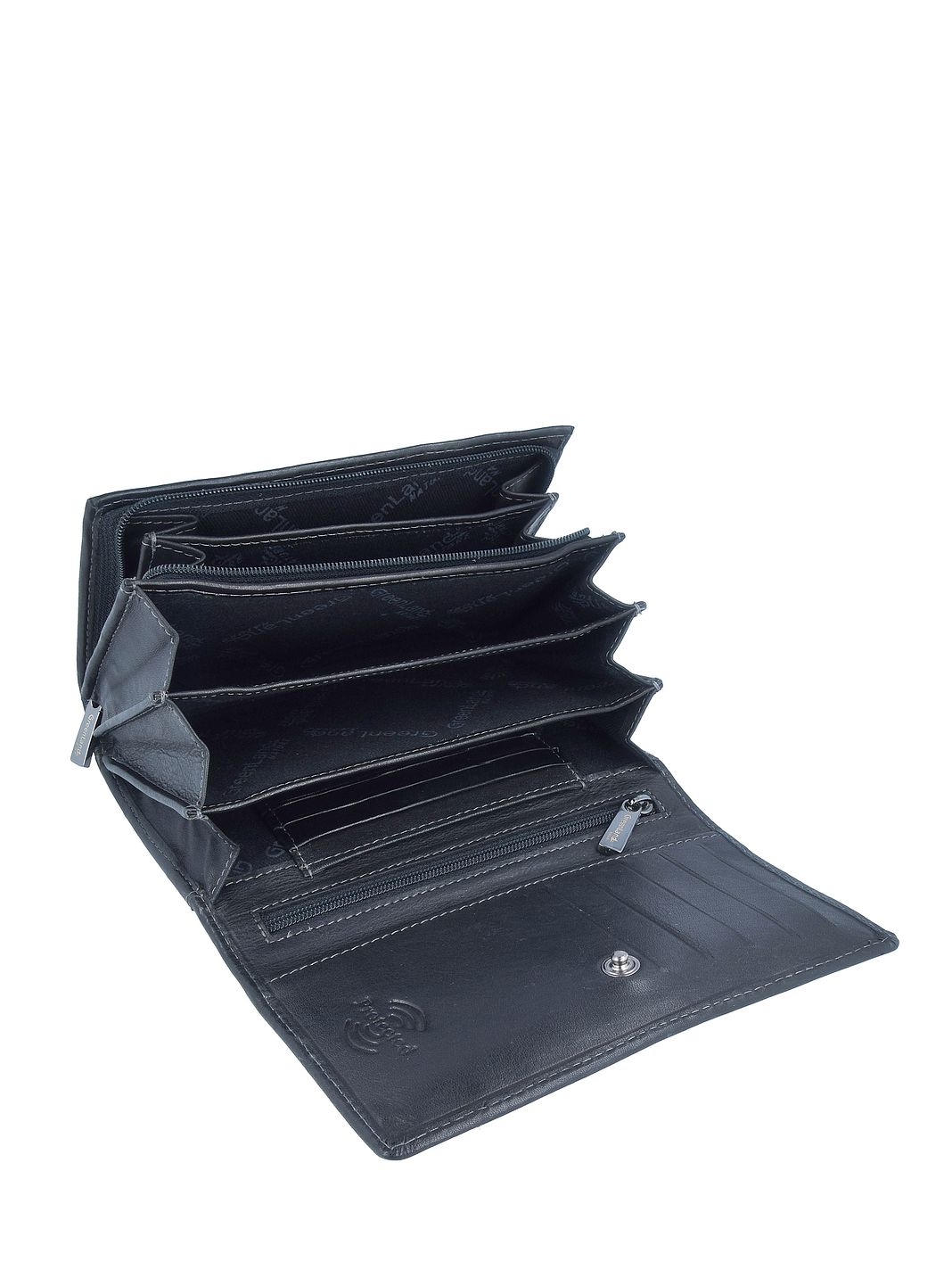 Greenland Nature Black Nappa Portafoglio Protezione RFID Vera Pelle 16 cm Greenland Nature Black Nappa Portafoglio Protezione RFID Vera Pelle 16 cm