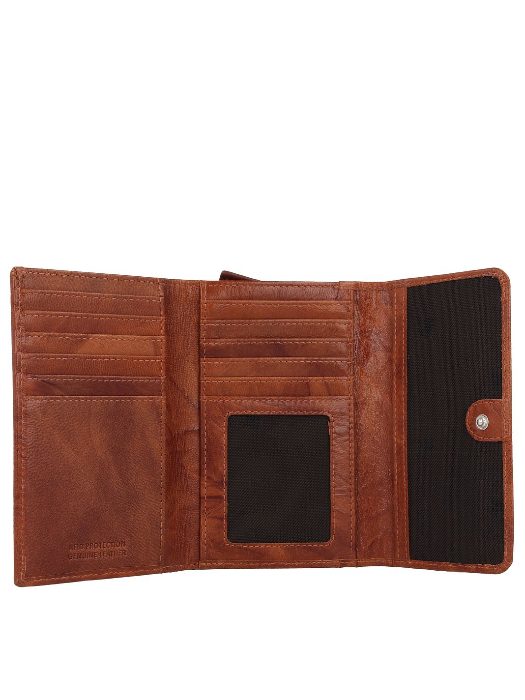 mano Donna Aurona RFID Portafoglio Protezione RFID Vera Pelle 14.5 cm