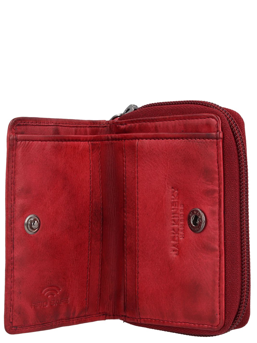 Jack Kinsky Nelson Portafoglio Protezione RFID Vera Pelle 9 cm Jack Kinsky Nelson Portafoglio Protezione RFID Vera Pelle 9 cm