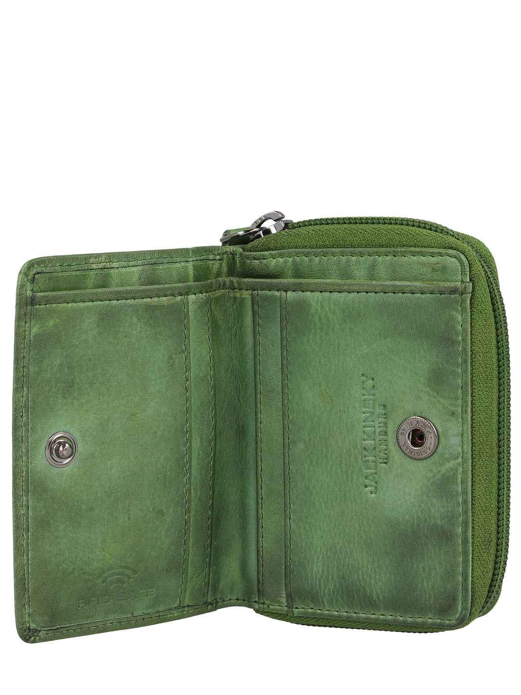 Jack Kinsky Nelson Portafoglio Protezione RFID Vera Pelle 9 cm Jack Kinsky Nelson Portafoglio Protezione RFID Vera Pelle 9 cm