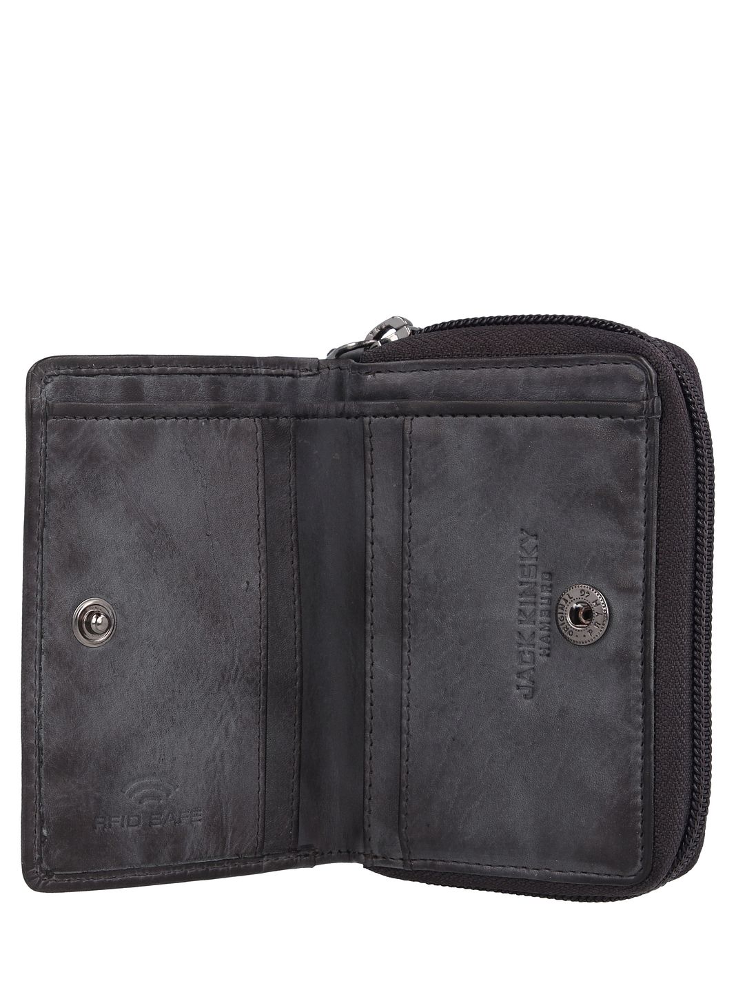 Jack Kinsky Nelson Portafoglio Protezione RFID Vera Pelle 9 cm Jack Kinsky Nelson Portafoglio Protezione RFID Vera Pelle 9 cm