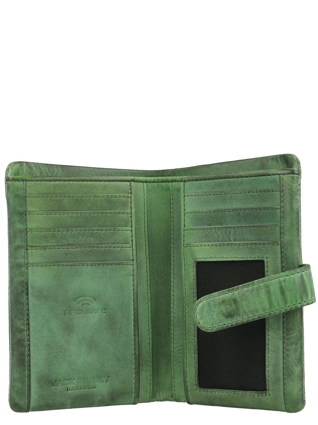 Jack Kinsky Nelson Portafoglio Protezione RFID Vera Pelle 14.5 cm Jack Kinsky Nelson Portafoglio Protezione RFID Vera Pelle 14.5 cm