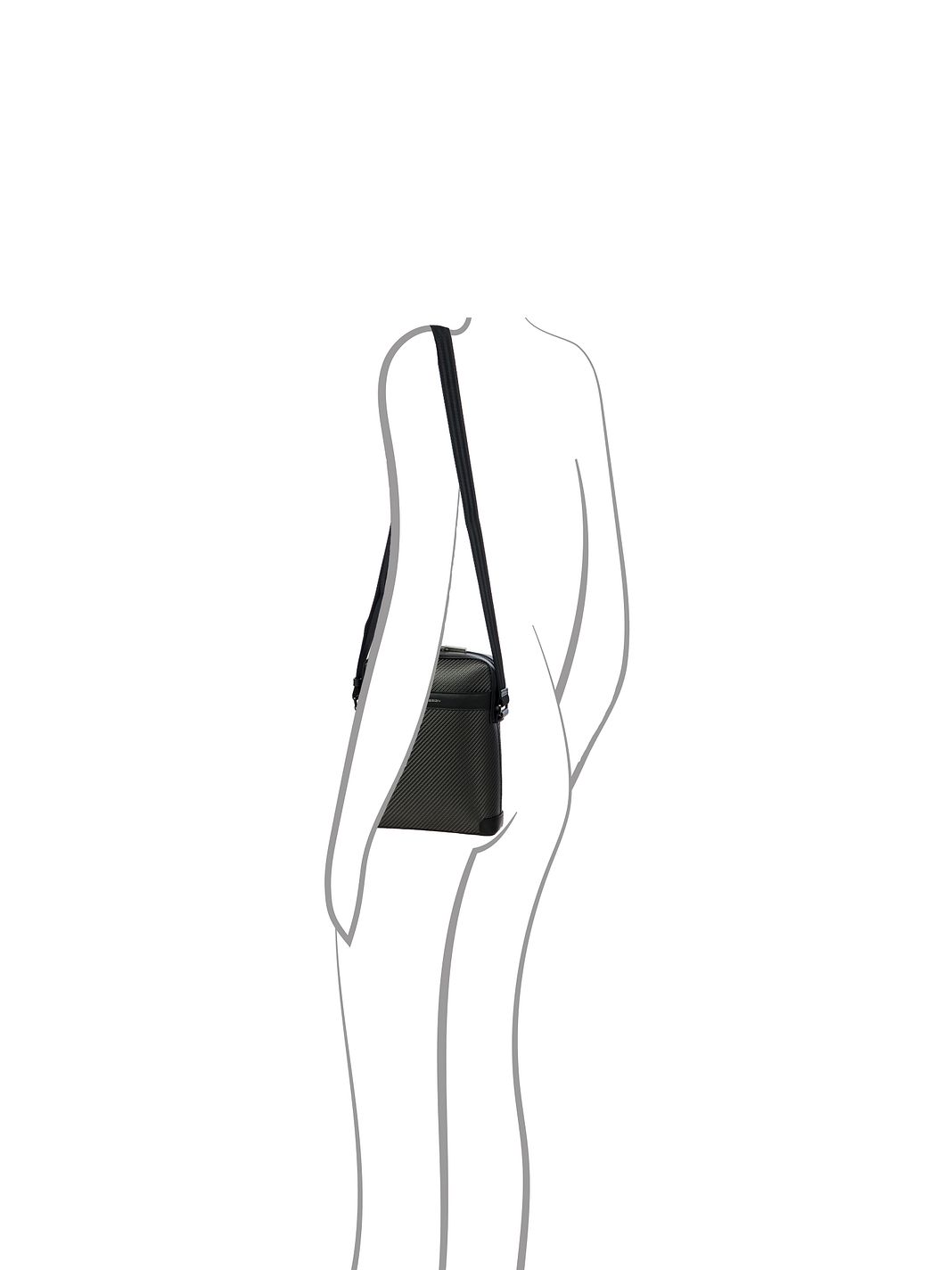 Porsche Design Carbon Borsa a tracolla 20 cm Porsche Design Carbon Borsa a tracolla 20 cm