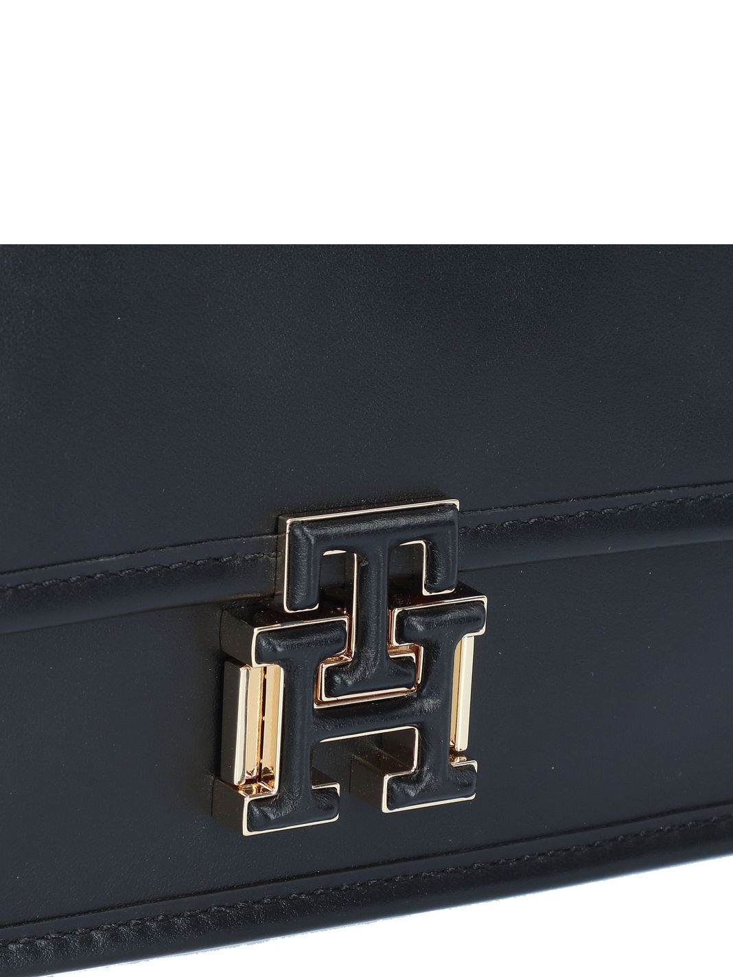 Tommy Hilfiger TH Logo Leather Borsa a tracolla Vera Pelle 20 cm Tommy Hilfiger TH Logo Leather Borsa a tracolla Vera Pelle 20 cm