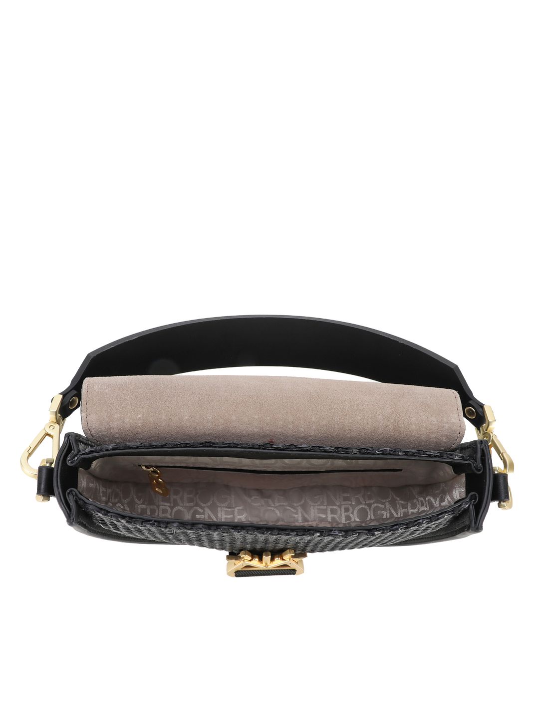 Bogner Zuoz Rafia Cassy Borsa a spalla Vera Pelle 21 cm Bogner Zuoz Rafia Cassy Borsa a spalla Vera Pelle 21 cm