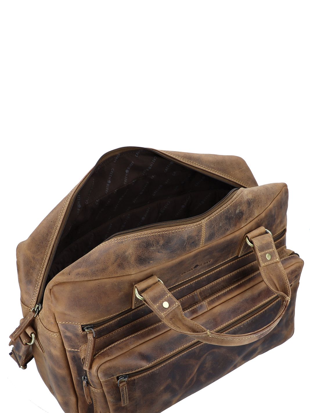 Greenburry Vintage Valigetta Vera Pelle 43 cm Vano porta PC