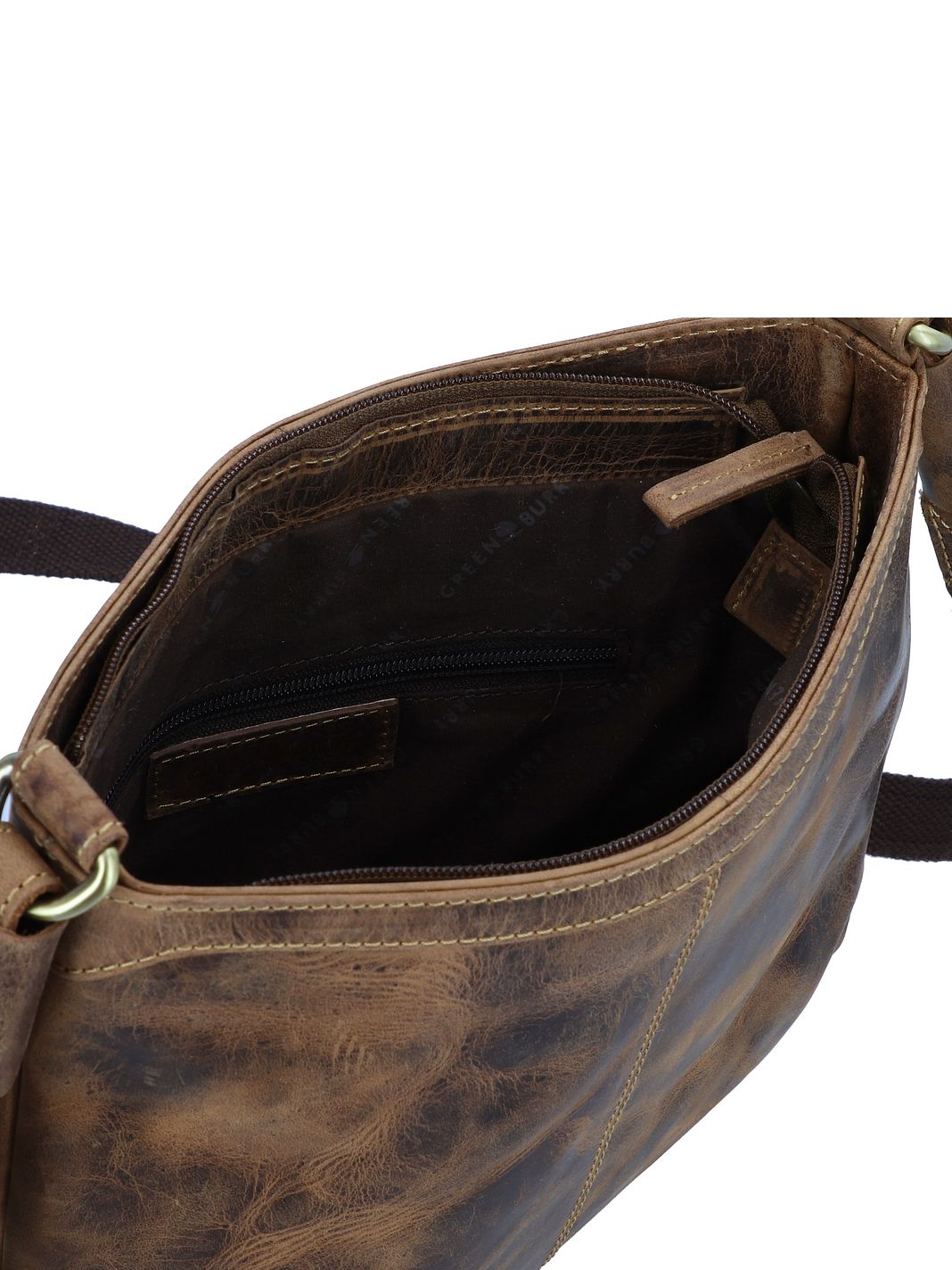 Greenburry Vintage Borsa a tracolla Vera Pelle 27 cm Greenburry Vintage Borsa a tracolla Vera Pelle 27 cm