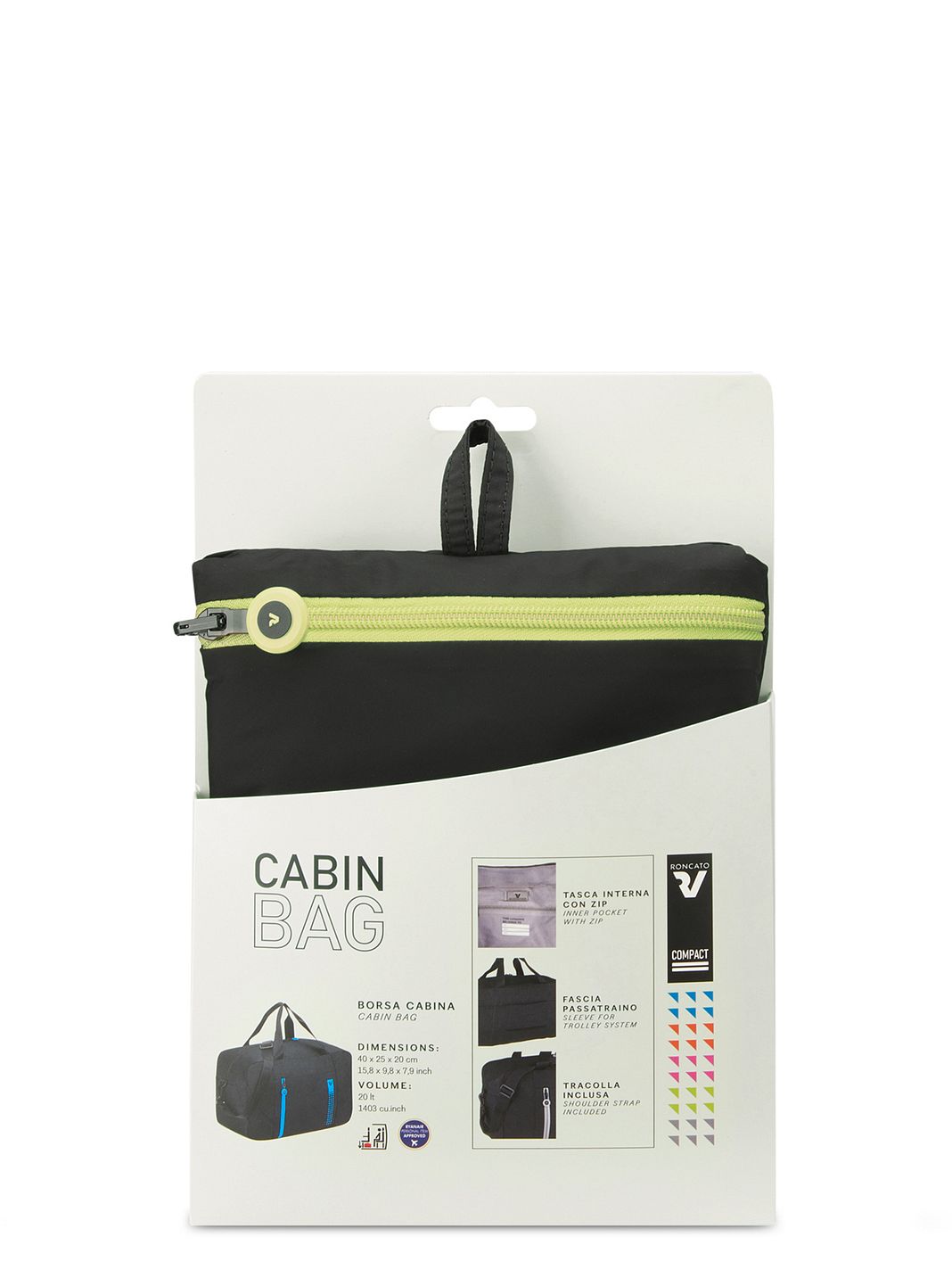 Roncato Compact Neon Borsa da viaggio pieghevole 40 cm Roncato Compact Neon Borsa da viaggio pieghevole 40 cm