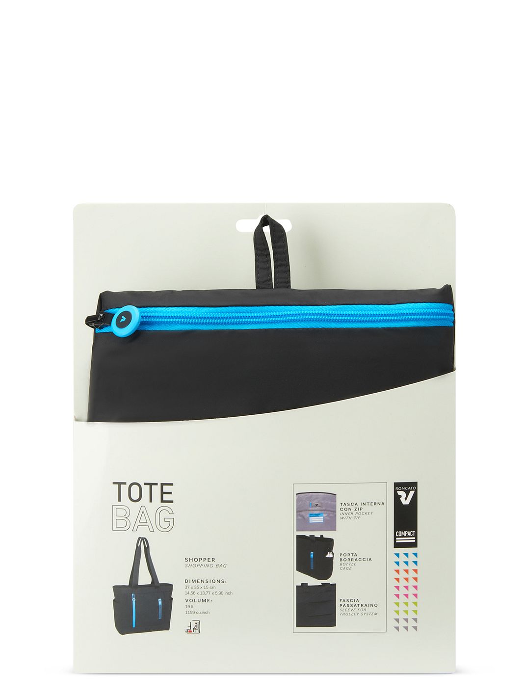 Roncato Compact Neon Shopper Tasche 37 cm Roncato Compact Neon Shopper Tasche 37 cm
