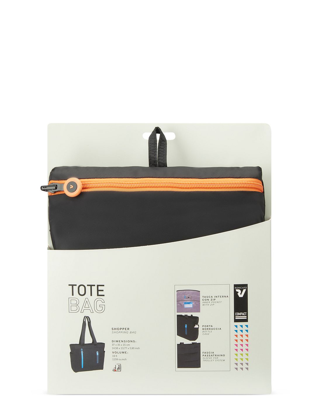 Roncato Compact Neon Shopper Tasche 37 cm Roncato Compact Neon Shopper Tasche 37 cm