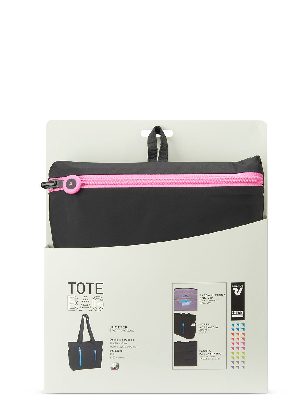 Roncato Compact Neon Shopper Tasche 37 cm Roncato Compact Neon Shopper Tasche 37 cm